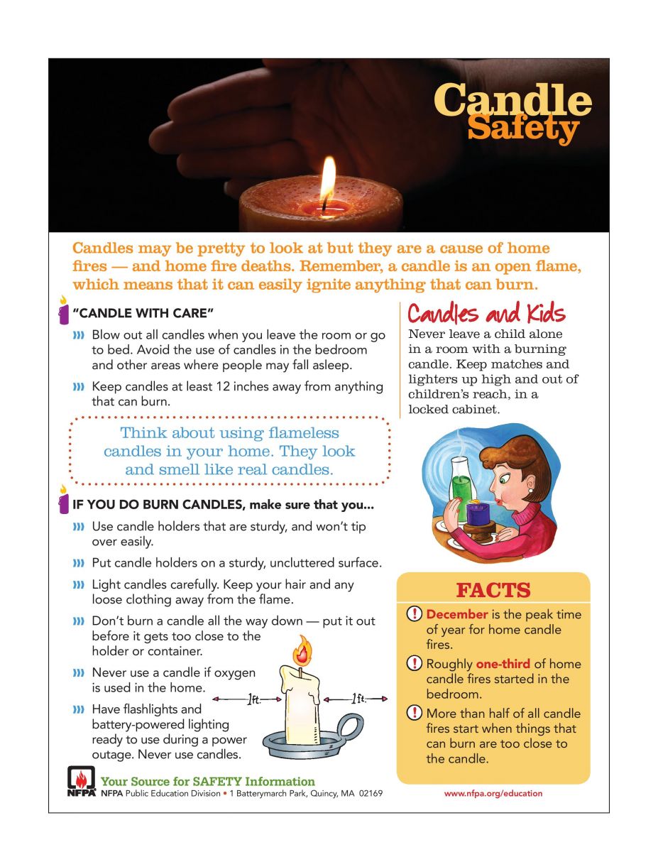 Candle Safety Tips Mahwah Fire Rescue Co 1